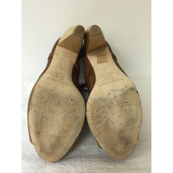 LOEFFLER RANDALL Brown  Leather ankle straps heels Sandals size 7 B - Picture 11 of 11